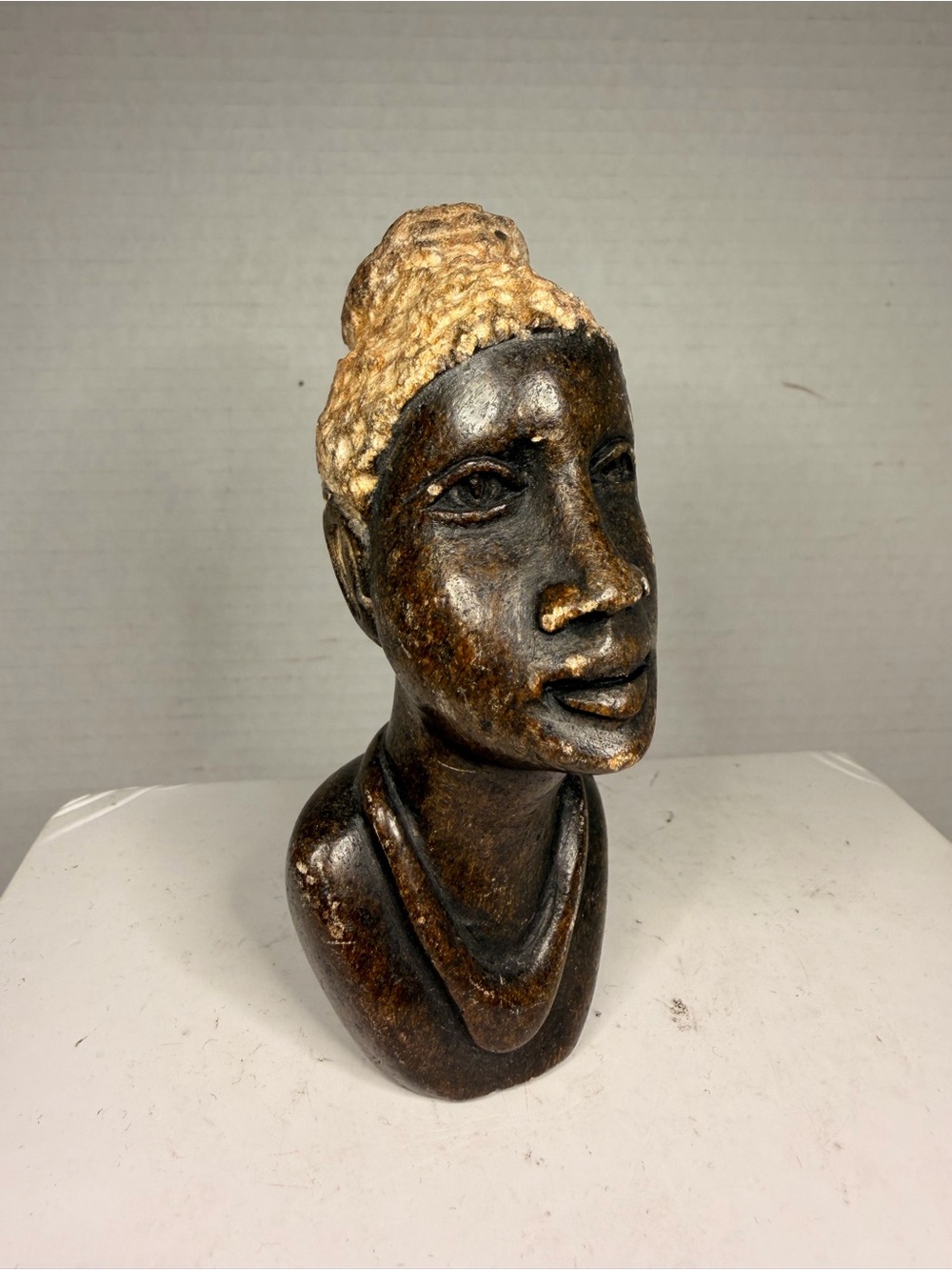 Vintage Hand Carved
Soapstone African Woman
Bust Statue